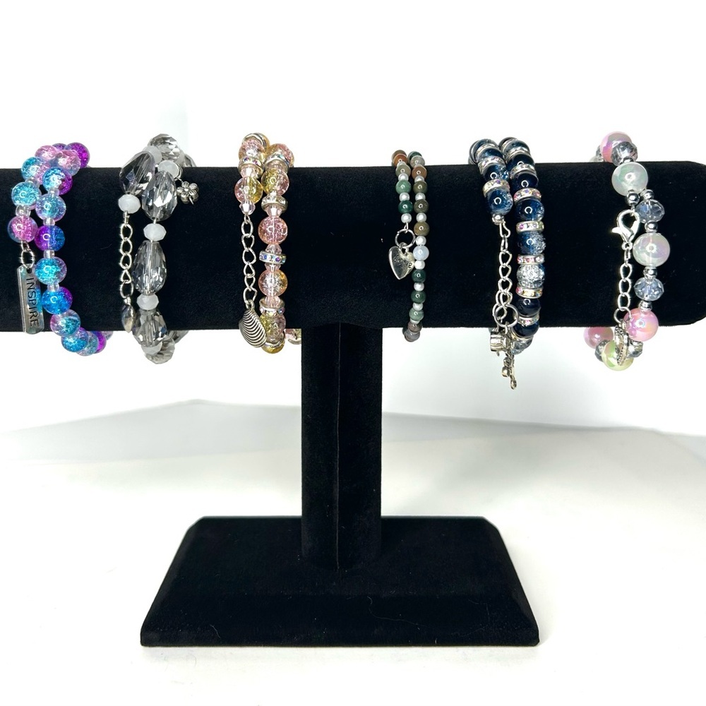 Handmade Beaded Wrap Bracelet with Charm